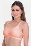 Featherline Single Layered Non Wired Full Coverage Minimiser Bra - Dark Peach — thumbnail 3